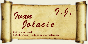 Ivan Jolačić vizit kartica